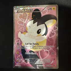 Emolga RC23/RC25 Legendary Treasures Full Art Holo Pokemon Card - LP/MP - Image 1