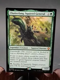 Chatterfang, Squirrel General Commander: Bloomburrow MTG Regular Near Mint - Image 1
