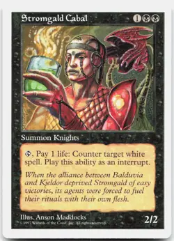 Stromgald Cabal Moderately Played Fifth Edition Rare Magic: The Gathering - Image 1