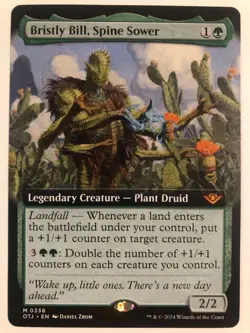 MTG Bristly Bill, Spine Sower Extended Art #0338 – OTJ – Never Played - Mint - Image 3