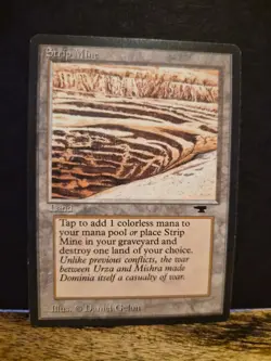 Strip Mine Land No Horizon Magic the Gathering MTG Antiquities 82a - Image 1