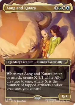 Aang and Katara (Borderless) [Avatar: The Last Airbender: Eternal-Legal] Foil Ne - Image 1