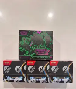 COMBO Shrouded Fable Pokemon Center ETB NEW+3 Chaos Rising Booster Box New - Image 1