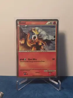 Pokemon Entei HGSS20 HeartGold SoulSilver Holo Black Star Promo HP - Image 1