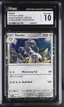 Pokemon Steelix 093/132 Cosmos Holo Mega Evolution - CGC 10 - Image 1