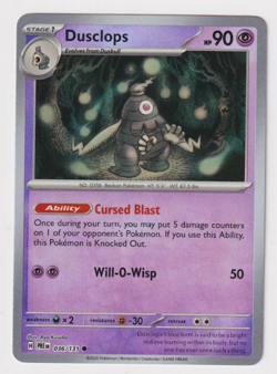 Pokemon English Dusclops Pokeball 036/131 Texture Shift | Error - Image 1