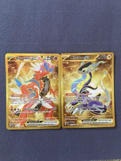 Pokemon Scarlet & Violet Gold Secret Rare Miraidon and Koraidon EX 253/198 - Image 1