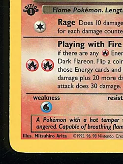 DARK FLAREON 2000 Pokemon Team Rocket 1st Edition #35 - NM - Image 5