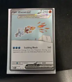 Pokemon TCG Eiscue ex SV03 Obsidian Flames Ultra Rare Full Art Holo 222/197 EN - Image 1