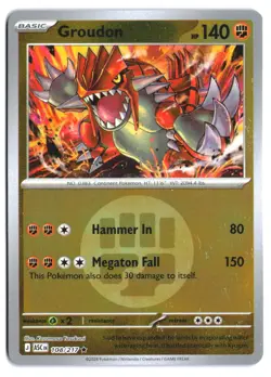 GROUDON (ENERGY SYMBOL PATTERN) 108/217 Rare Ascended Heroes Reverse Holo NM - Image 2