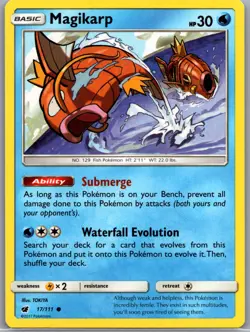 Magikarp 17/111 Common Crimson Invasion Pokemon Near Mint - Image 1