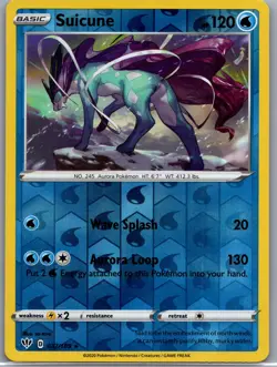 Suicune 037/189 Holo Rare Darkness Ablaze Pokemon Reverse Holo Near Mint - Image 1