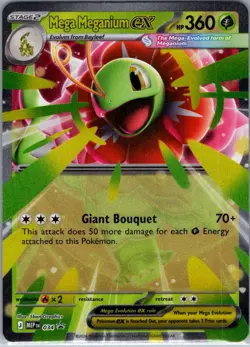 Mega Meganium ex 034 Holo Promo ME: Mega Evolution Promo Pokemon Near Mint - Image 1