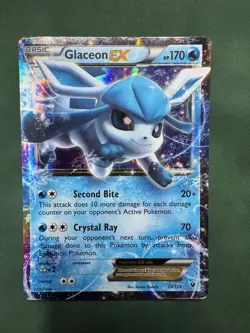 Pokemon TCG Glaceon EX Card 20/124 XY Fates Collide 2016 Holo Ultra Rare - Image 1