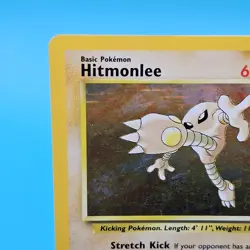 Pokemon Hitmonlee Holo 7/62 Unlimited TCG Fossil Rare WoTC - Image 2