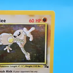 Pokemon Hitmonlee Holo 7/62 Unlimited TCG Fossil Rare WoTC - Image 3