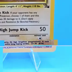 Pokemon Hitmonlee Holo 7/62 Unlimited TCG Fossil Rare WoTC - Image 4