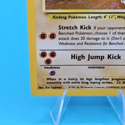 Pokemon Hitmonlee Holo 7/62 Unlimited TCG Fossil Rare WoTC - Image 5