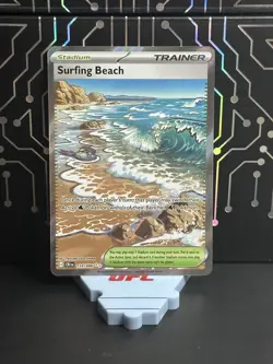 Surfing Beach 114/086 Full Art Ultra Rare Holo Pokemon Chaos Rising - Image 1
