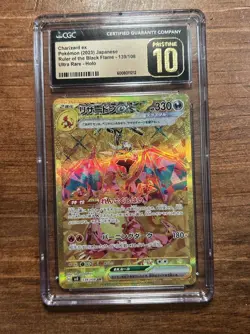 Pokemon Charizard EX Ruler of the Black Flame Japanese Gold 139/108 Pristine 10 - Image 1