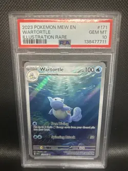 2023 POKEMON MEW EN-151 ILLUSTRATION RARE #171 WARTORTLE PSA 10 - Image 1