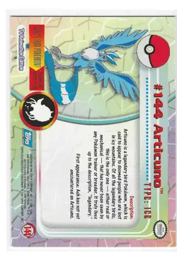 Articuno 144 - Topps Blue Logo Pokemon TV Animation Series Edition NM - Image 2