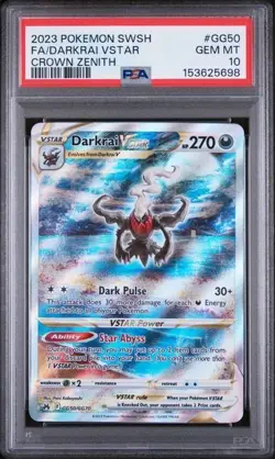 PSA 10 Darkrai Vstar GG50/GG70 Pokemon Crown Zenith Galarian Gallery - Image 1