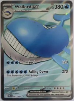 Pokemon TCG Pitch Black 097/084 Wailord EX UR & 104/084 Brave Bangle UR NM - Image 1