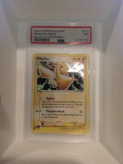 2003 POKEMON NINTENDO BLACK STAR PROMO PIKACHU #012 HOLO PSA 7 - Image 1