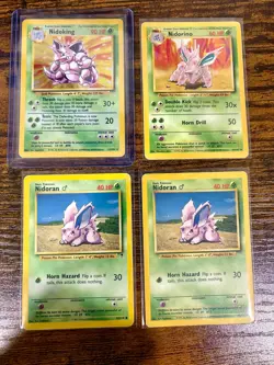 Nidoking 011/102 Base Set Holo Incl Nidorino + Nidoran M Base + Legendary - Image 4