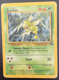 Pokemon TCG Scyther Jungle Unlimited 26/64 Regular HP - Image 1