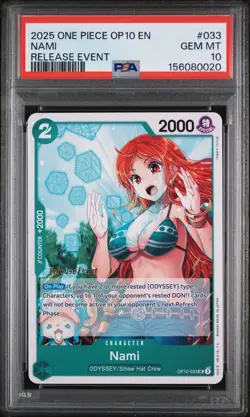 2025 ONE PIECE OP10-ROYAL BLOOD RELEASE EVENT #033 NAMI PSA 10 - Image 1