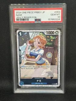 2024 One Piece Japanese Prb01 Nami Jolly Roger Foil PSA 10 #053 - Image 1