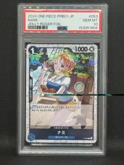 2024 One Piece Japanese Prb01 Nami Jolly Roger Foil PSA 10 #053 - Image 2