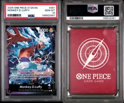 2025 One Piece TCG Monkey.D.Luffy ST26 OP09-061 Leader FOIL PSA 10 -RARE LOW POP - Image 3