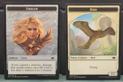 Serra Emblem 020/021 Bird 003/021 Token Modern Horizons Card Game Near Mint MTG - Image 1