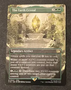The Earth Crystal (Borderless) 342 Rare FINAL FANTASY Magic: The Gathering NM - Image 1