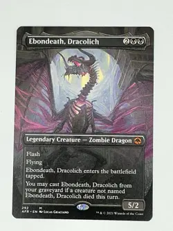 Ebondeath, Dracolich # 292 Borderless MTG AFR Mythic NM MJB - Image 1