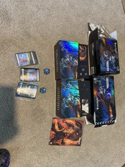 (2)MTG Final Fantasy Gift Bundle - DICE Basic Lands & Poster Included - NO PACKS - Image 2