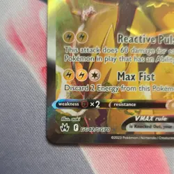 Pokemon TCG Zeraora VMAX GG42/GG70 Crown Zenith GG Ultra Rare Full Art Holo - Image 5