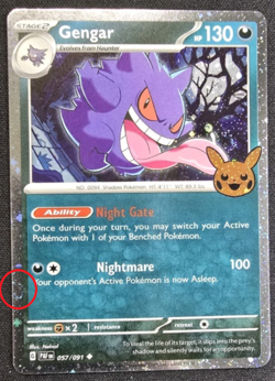 2024 Pokemon Gengar Trick or Trade 057/091 Cosmos Holo Edge Swirl NM - Image 1