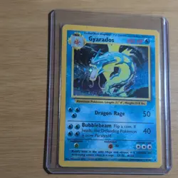 Pokemon TCG Gyarados 006/102 Base Set Holo Rare 100 HP English - Image 1