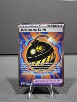 Tremendous Bomb 113/084 Ultra Rare Pitch Black Pokemon Holo Near Mint - Image 1