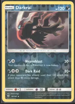 Darkrai 87 Burning Shadows - Reverse Holo Pokemon NM/M (Rare) - Image 1