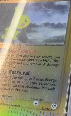 2003 Pokemon EX Sandstorm Pichu #20 PSA 7 - Rare Reverse Foil - Image 2