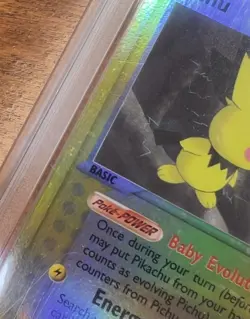 2003 Pokemon EX Sandstorm Pichu #20 PSA 7 - Rare Reverse Foil - Image 4