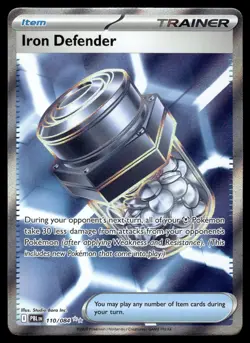 Iron Defender 110/084 Ultra Rare Pitch Black Pokemon Holo Near Mint - Image 1