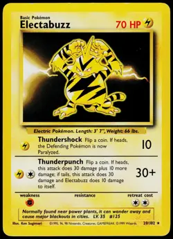 Electabuzz 20/102 Base Set Unlimited - Pokemon LP (Rare) - Image 1