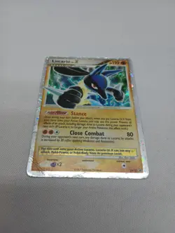 Pokemon TCG Lucario LV X Promo Holo Pokemon Promos Holo Promo SWIRL - Image 2
