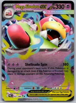 Mega Slowbro ex 031/084 Double Rare Pitch Black Pokemon Holo Near Mint - Image 1